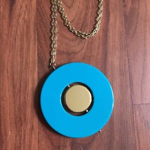 Kate Spade turquoise/gold spinner necklace